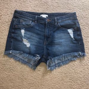 H&M Distressed Denim Shorts